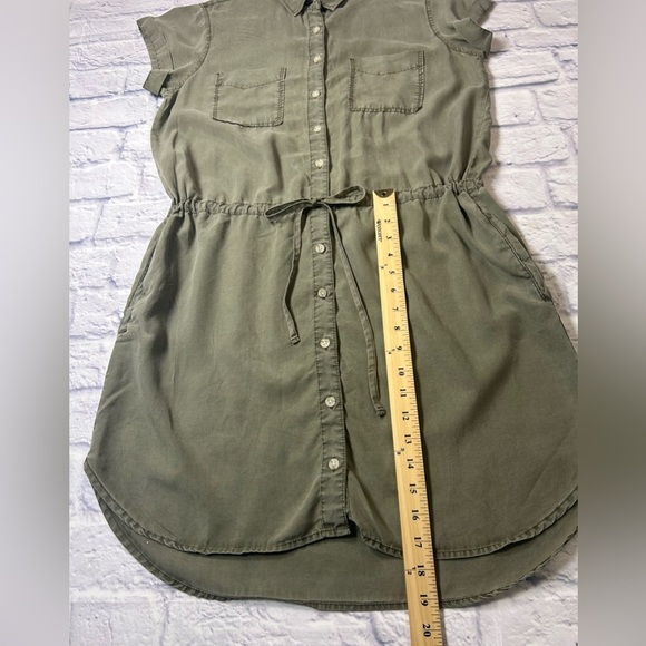 Thread & Supply Olive Green Shirt Dress. Size Large. Perfect for FALL!! - Picture 8 of 10